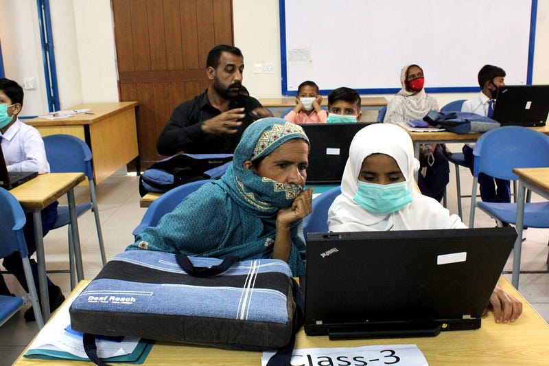 Photos from Sandboxes we have worked with. Left - understanding EdTech for out of school deaf children in Pakistan